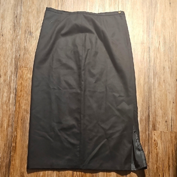 Womens Sag Harbor Classic Black Midi Skirt SZ 16 - Picture 1 of 5